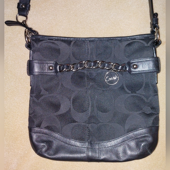 COACH Crossbody Signature C Shoulder Bag Black - Picture 3 of 8